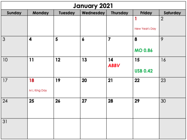CIA 1120 Jan 21 Calendar