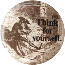 Think for yourself, cabot button