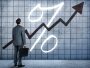 Business Man Interest Rate Percent Up Arrow