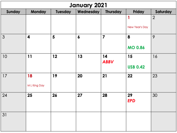 CIA Jan 21 Calendar
