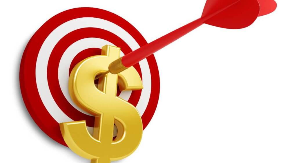 Dollar Sign Bulls Eye Dart Price Target
