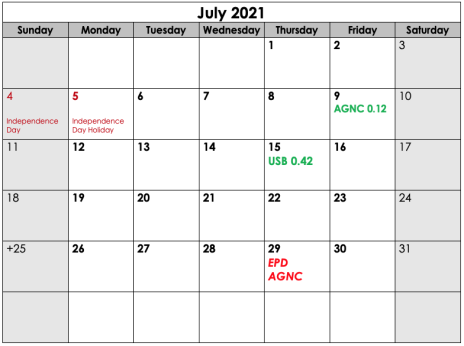 CIA 521 Calendar - July