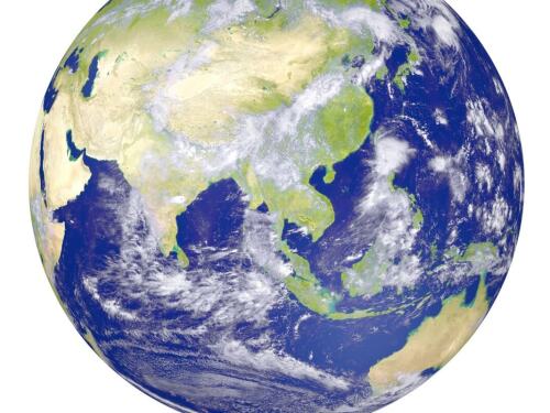 World Globe Floating Asia