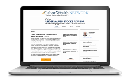 Cabot Undervalued Stocks Advisor web access