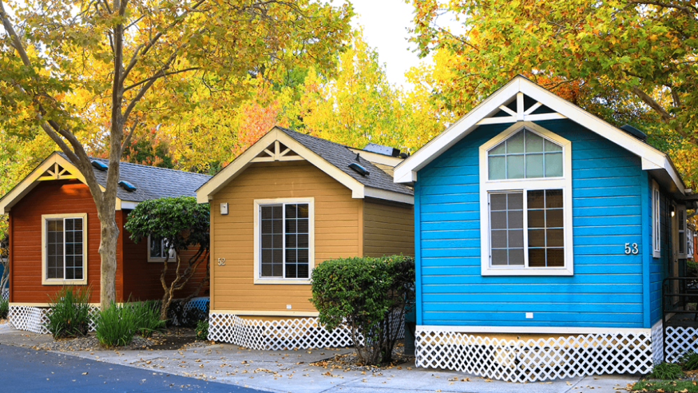 three mobile homes manufactured housing
