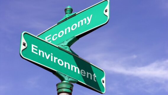Economy vs Environment Signs