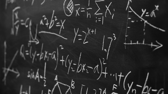 Math Equations Written on A Chalkboard