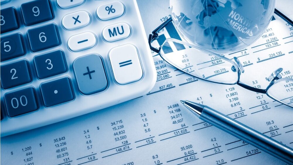 Finance Calculator Pen Glasses Stock Market, Investment Sites