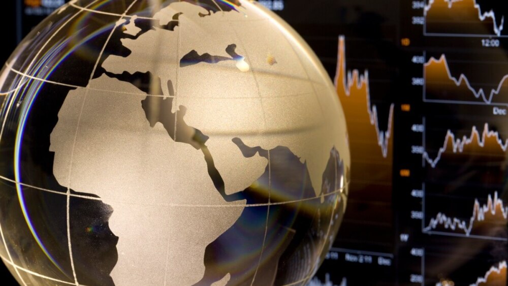 Globe Stock Market Europe Africa Middle East