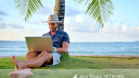 Person Working From Tropical Location