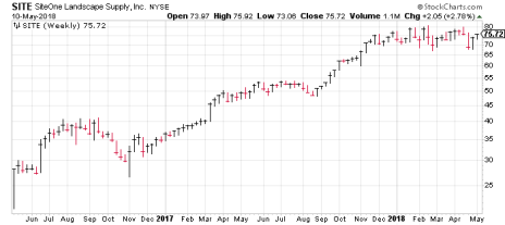 Stock #5 in my forever stocks series: SiteOne Landscape Supply (SITE). One look at this chart tells you why.