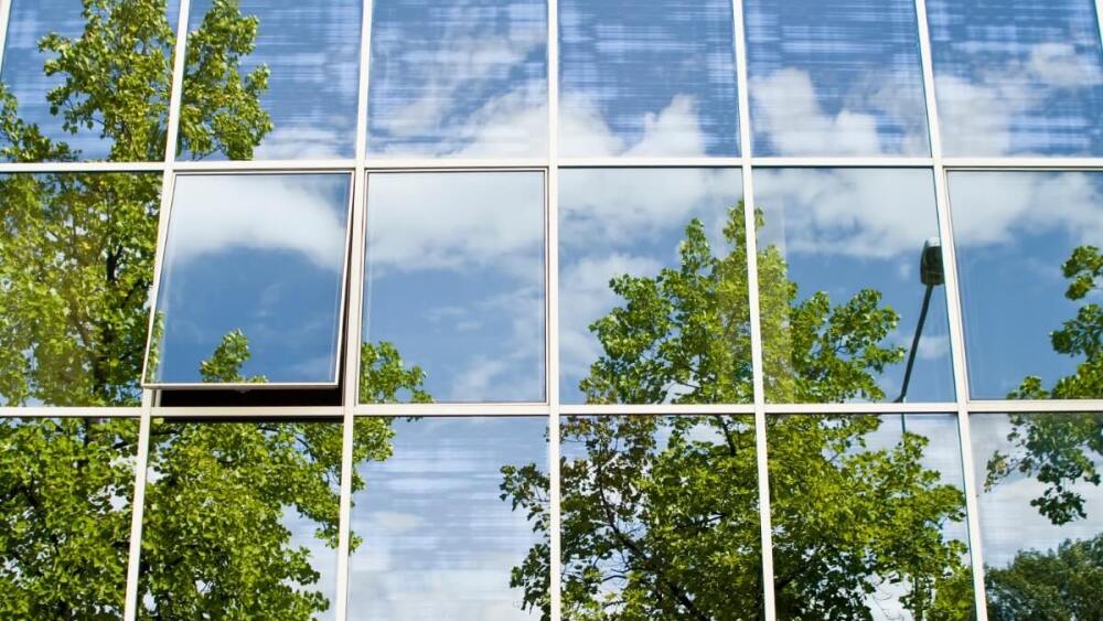 Building Window Trees Clouds Timber