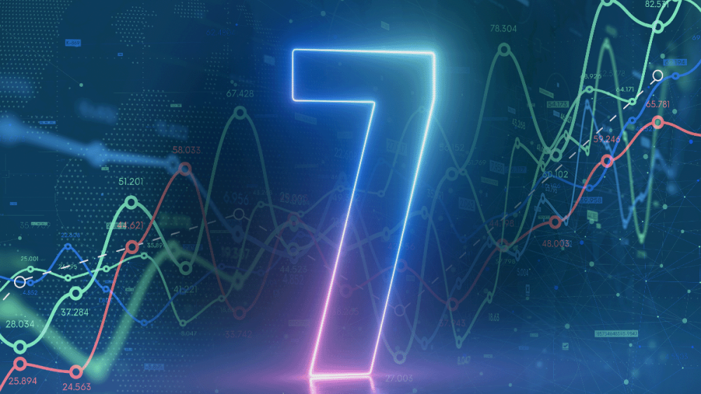 The Number 7 on A Stock Chart