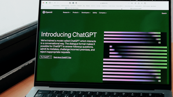 CHatGPT on a Computer Screen
