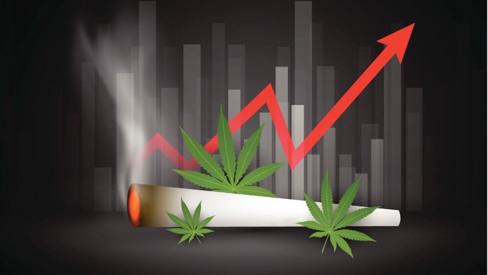 Marijuana Leaf Stock Arrow Legalization