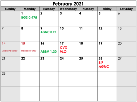 CIA 121 February Calendar